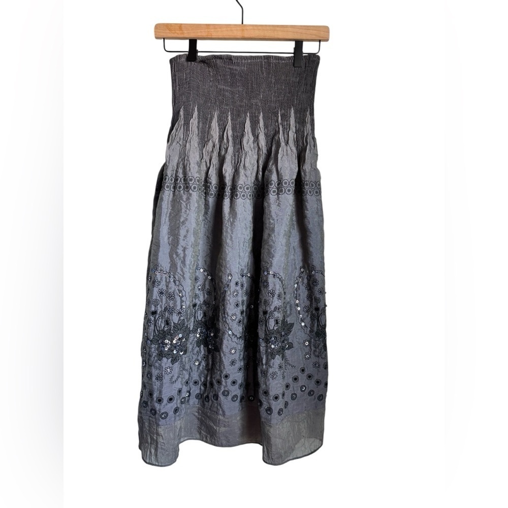 Lapis Embellished Maxi Skirt